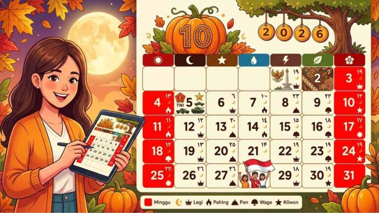 Kalender Bulan Oktober 2026 Lengkap: Tanggal Merah, Hari Besar, Hijriah dan Weton