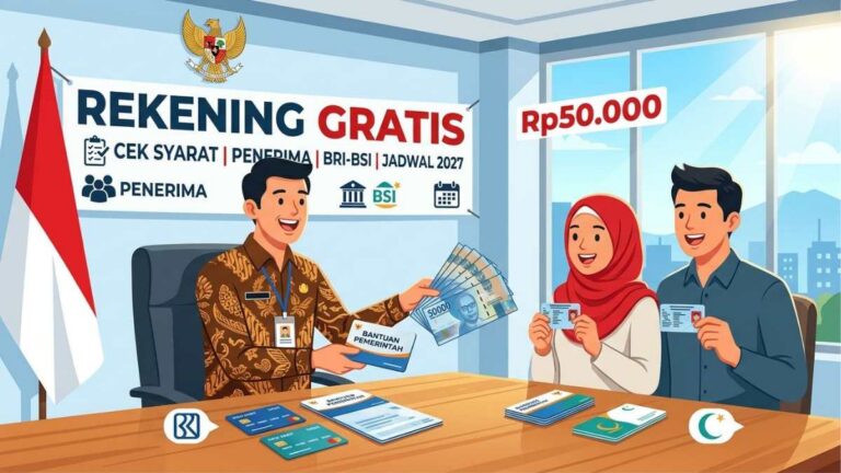 Rekening Gratis Rp50.000 Disiapkan Pemerintah: Cek Syarat, Penerima, BRI-BSI, dan Jadwal 2027