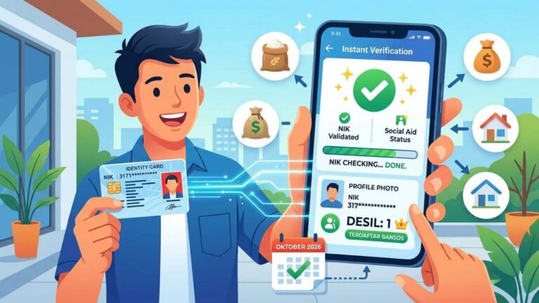Cara Cek Desil Bansos Oktober 2026 Lewat HP Pakai NIK KTP Langsung Muncul